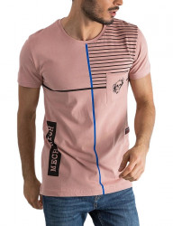 Ružové pánske tričko s potlačou Y0230