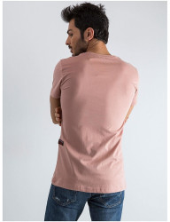 Ružové pánske tričko s potlačou Y0230 #1