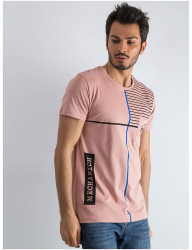 Ružové pánske tričko s potlačou Y0230 #2