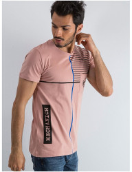 Ružové pánske tričko s potlačou Y0230 #3