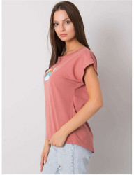 Ružové tričko s potlačou dúhy Y5361 #3