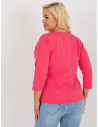 Ružové tričko s potlačou s kamienkami W8644 #1