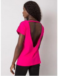 Ružové tričko s výstrihom na chrbte Y6850 #1