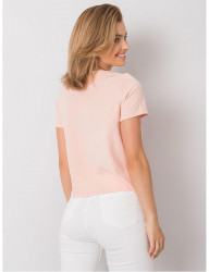 Ružovo-béžové dámske tričko s pruhmi Y5915 #1