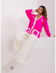 Ružovo-biely komplet svetra a širokých nohavíc B2665 #2