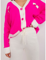 Ružovo-biely komplet svetra a širokých nohavíc B2665 #4