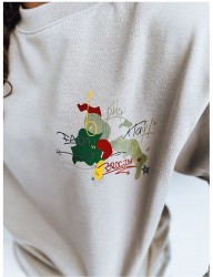šedá mikina s potlačou na chrbte japanese B1528 #2