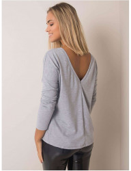 sivé dámske tričko s výstrihom na chrbte N2906 #2