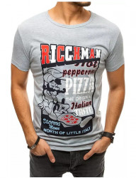 sivé pánske tričko pizza N8571