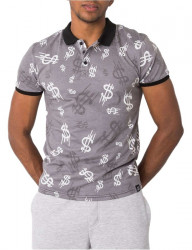 sivé pánske tričko s potlačou Y6111