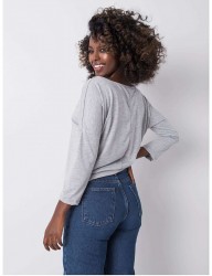 sivé tričko s viazaním Y1411 #1