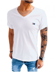 Smotanové jednofarebné pánske tričko W9618