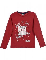 Star wars červené chlapčenské tričko s dlhým rukávom N3071