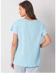 Svetlo modré dámske tričko s potlačou kotvy Y5138 #1