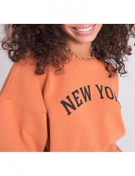 Svetlo oranžová mikina new york N6364 #1