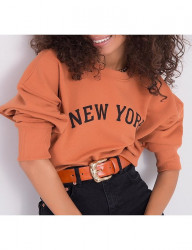Svetlo oranžová mikina new york N6364 #2
