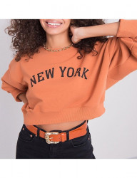 Svetlo oranžová mikina new york N6364 #3
