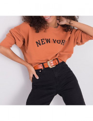 Svetlo oranžová mikina new york N6364 #4