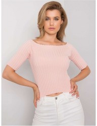 Svetlo ružové dámske tričko s pruhmi Y5775 #3
