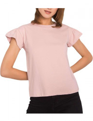 Svetlo ružové dámske tričko s volánmi Y3508