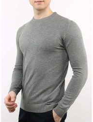 Svetlo šedý pánsky tenký pletený pulóver N7195 #1
