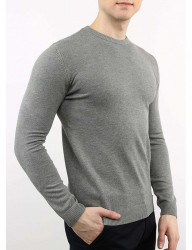 Svetlo šedý pánsky tenký pletený pulóver N7195 #2