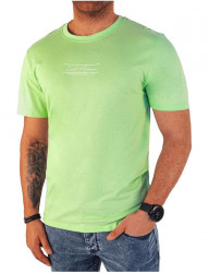 Svetlo zelené tričko s drobnou potlačou na hrudi B4129