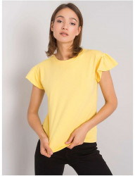 Svetlo žlté dámske tričko s volánmi Y3439 #2
