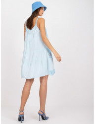 Svetlomodré letné šaty s čipkou W4937 #2