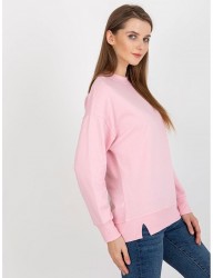 Svetloružová mikina bez kapucne W8204 #2