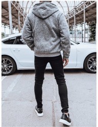 Svetlosivá zateplená mikina na zips B1518 #1