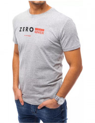 Svetlosivé pánske tričko s potlačou zero W3674 #2