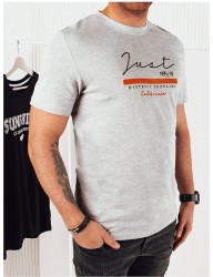 Svetlosivé tričko s potlačou B4421 #1