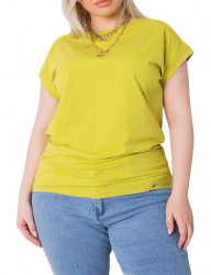 Svetlozelené dámske tričko s krátkymi rukávmi Y0885