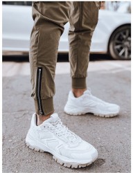 Tmavo béžové pánske jogger tepláky s vreckami B4488 #4