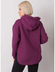 Tmavo fialová dámska mikina na zips s kapucňou Y9882 #1