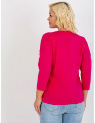 Tmavo ružové tričko s aplikáciou W8652 #1
