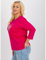 Tmavo ružové tričko s aplikáciou W8652 #2