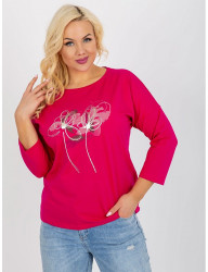 Tmavo ružové tričko s aplikáciou W8652 #3
