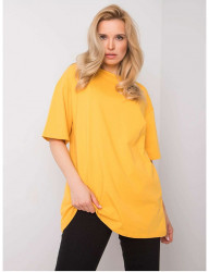 Tmavo žlté dámske oversize tričko Y2095 #2