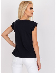 Tmavomodré dámske tričko s krátkymi rukávmi W5417 #1
