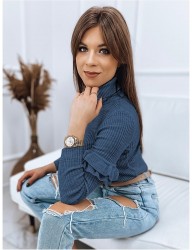 Tmavomodrý rebrovaný rolák bufalo W3356 #1