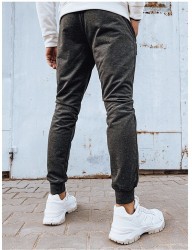 Tmavosivé pánske tepláky s vreckami na zips B4148 #1