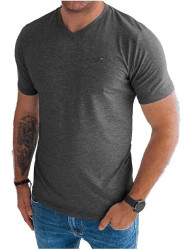Tmavosivé pánske tričko s krátkym rukávom B0052