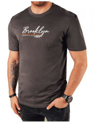 Tmavosivé tričko s nápisom brooklyn B4146