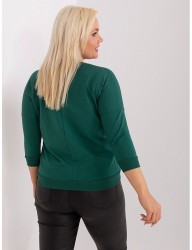 Tmavozelená blúzka s potlačou motýĺov B3649 #1