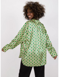 Zelená vzorovaná lesklá košeľa W6160 #1