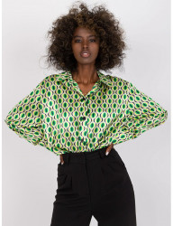 Zelená vzorovaná lesklá košeľa W6160 #2