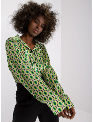 Zelená vzorovaná lesklá košeľa W6160 #5