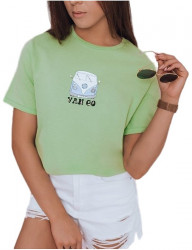 Zelené dámske tričko s potlačou van go Y5605